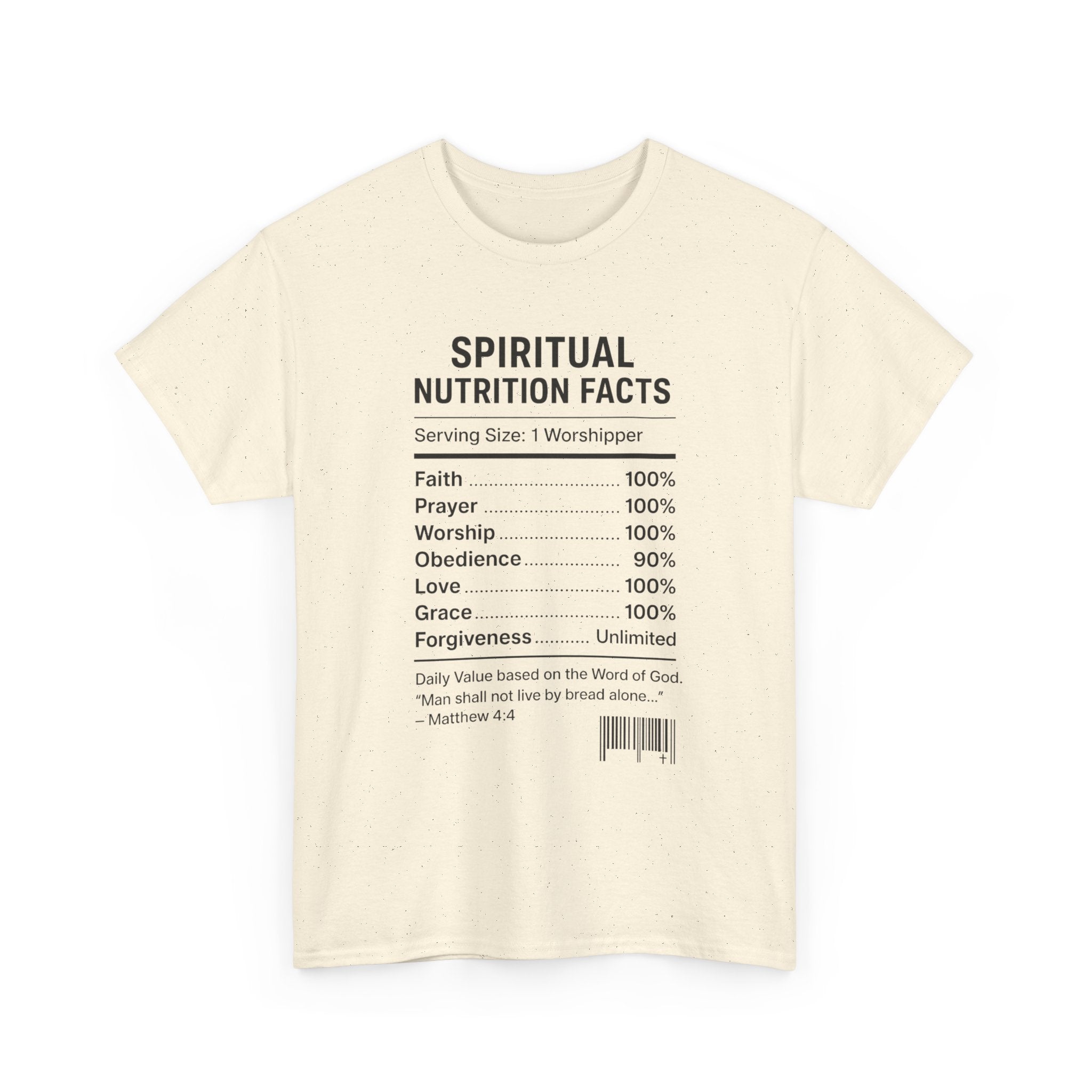 Spiritual Nutrition Facts-Unisex Heavy Cotton Tee