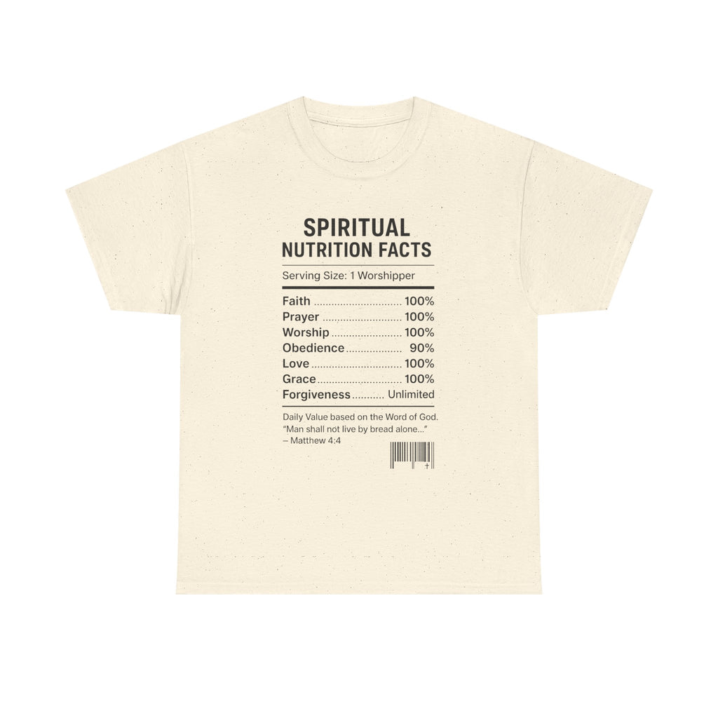 Spiritual Nutrition Facts-Unisex Heavy Cotton Tee