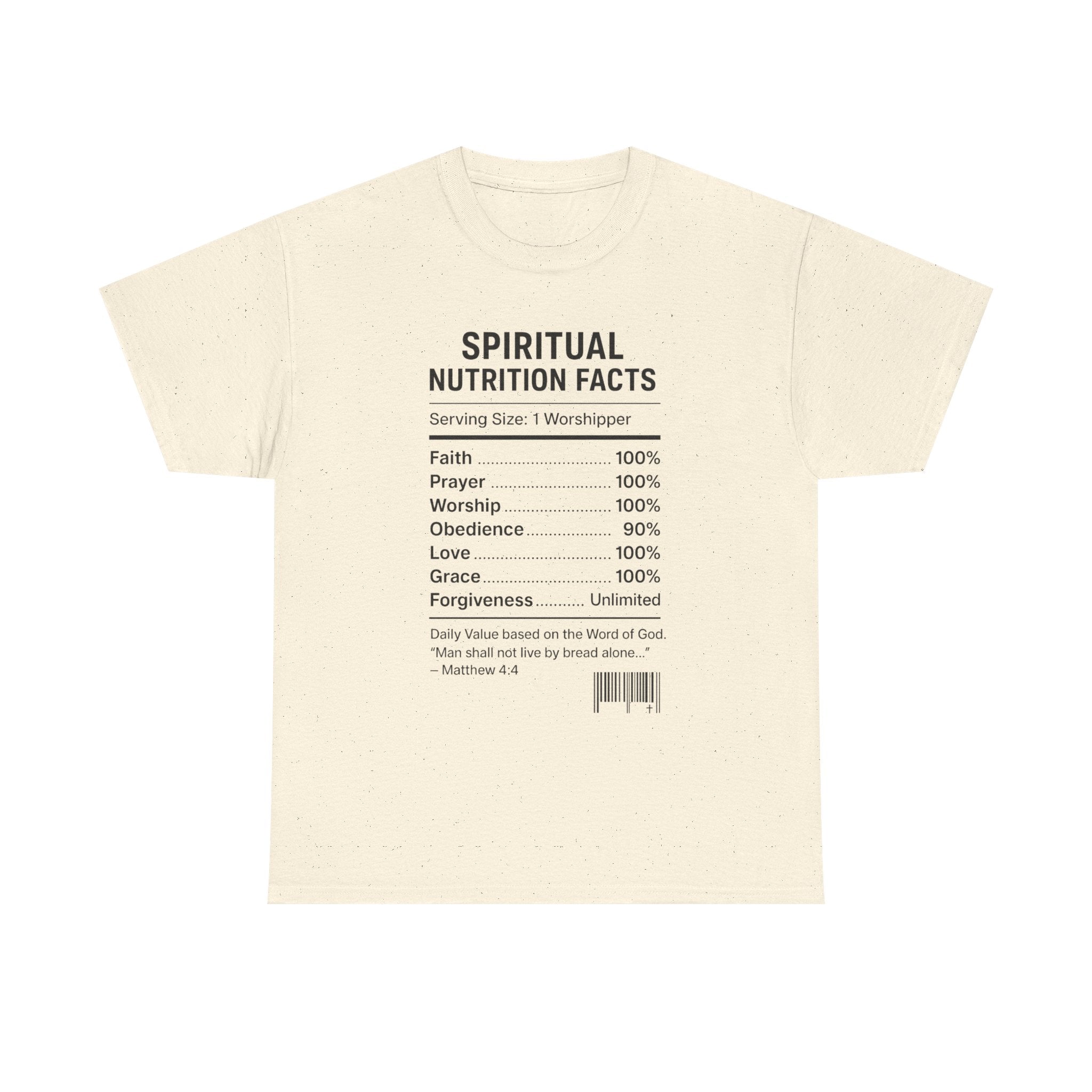 Spiritual Nutrition Facts-Unisex Heavy Cotton Tee
