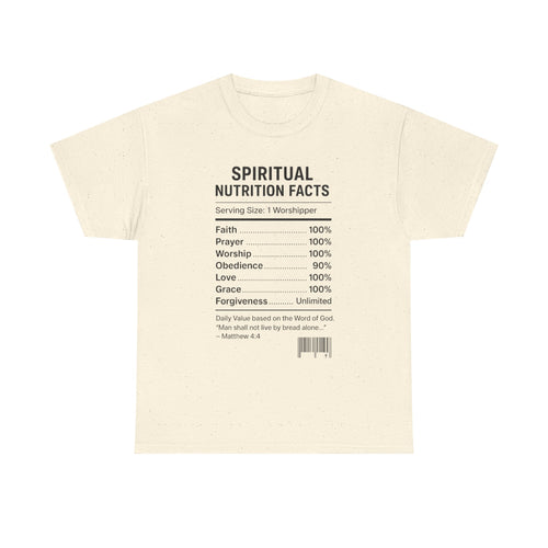 Spiritual Nutrition Facts-Unisex Heavy Cotton Tee