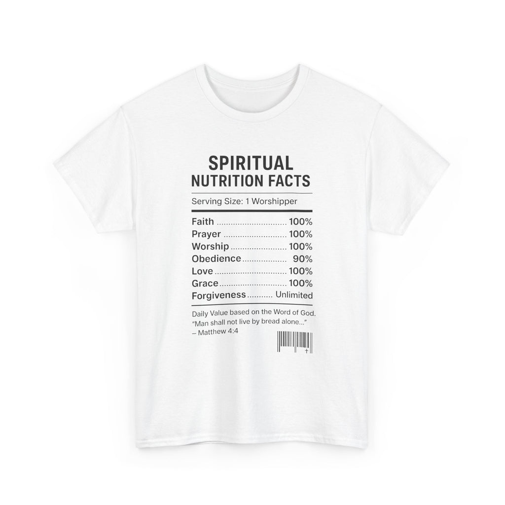 Spiritual Nutrition Facts-Unisex Heavy Cotton Tee